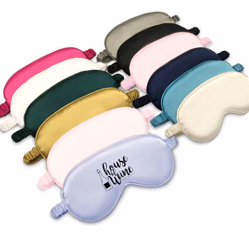 Satin Sleep Eye Mask Elastic For Home Offices Train