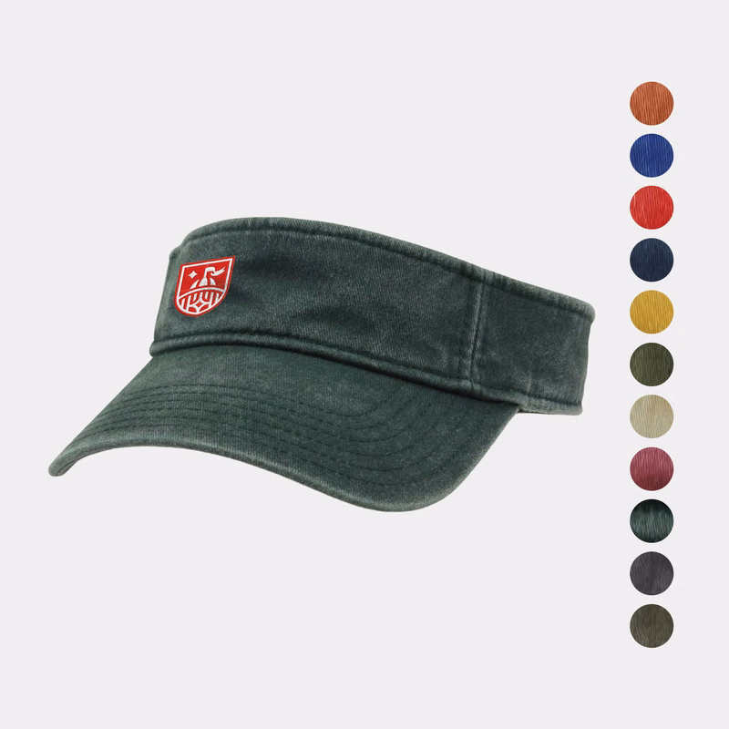 Pigment Dyed Twill Visor with Velcro Closure