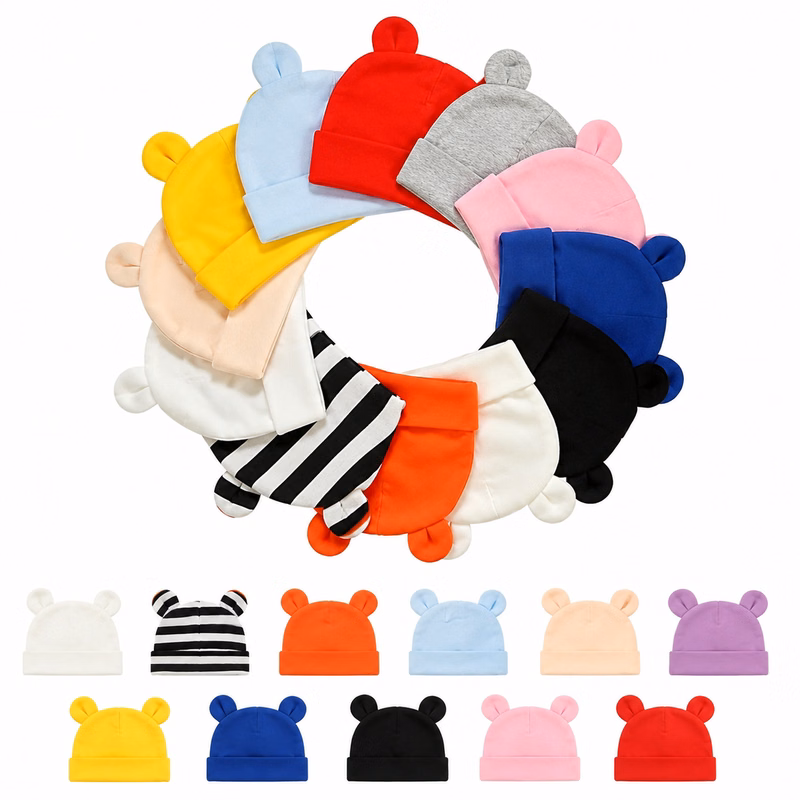 Infant Toddler Pull-On Dual Layer Beanie Hat