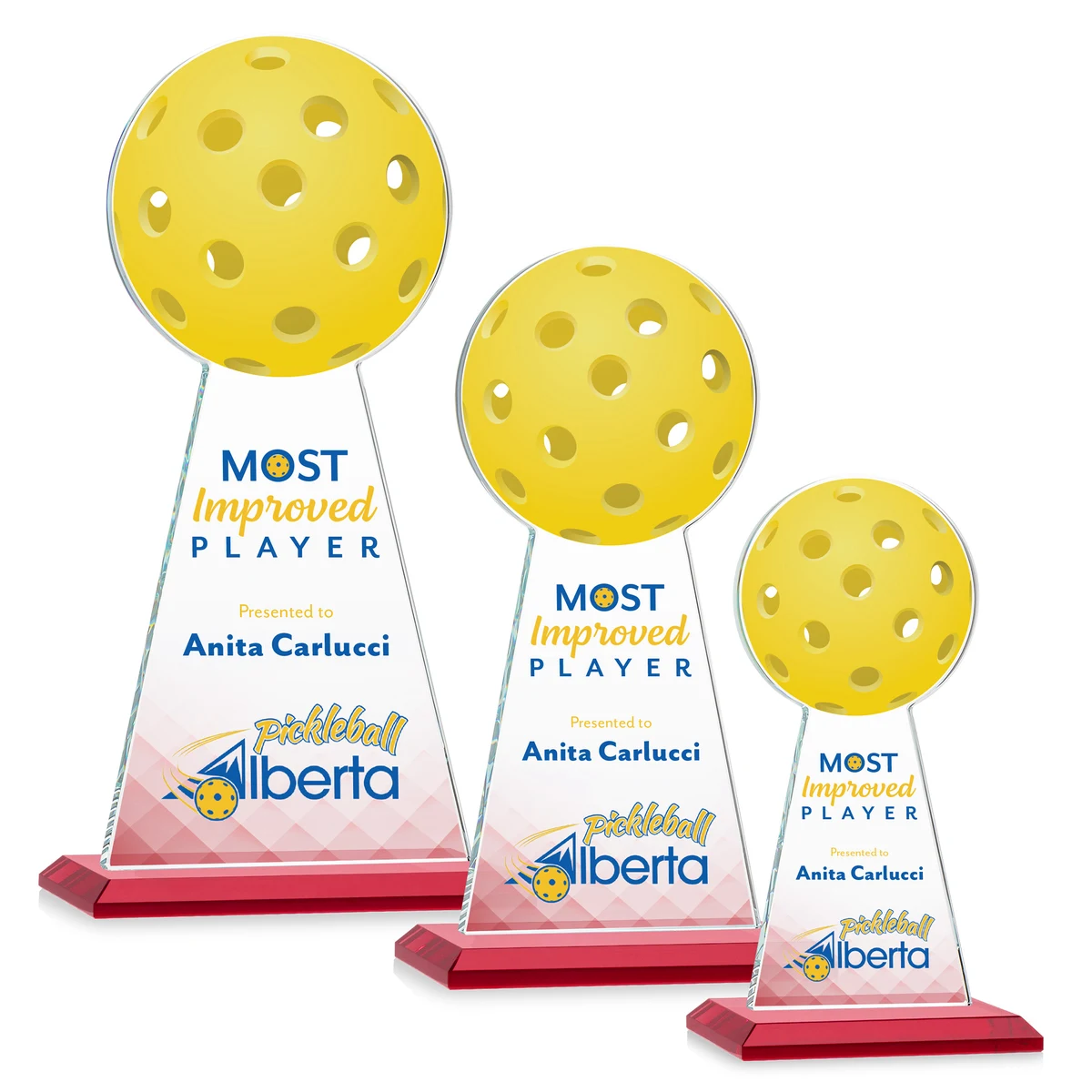 Edenwood Pickleball VividPrint™ Award - Red 1