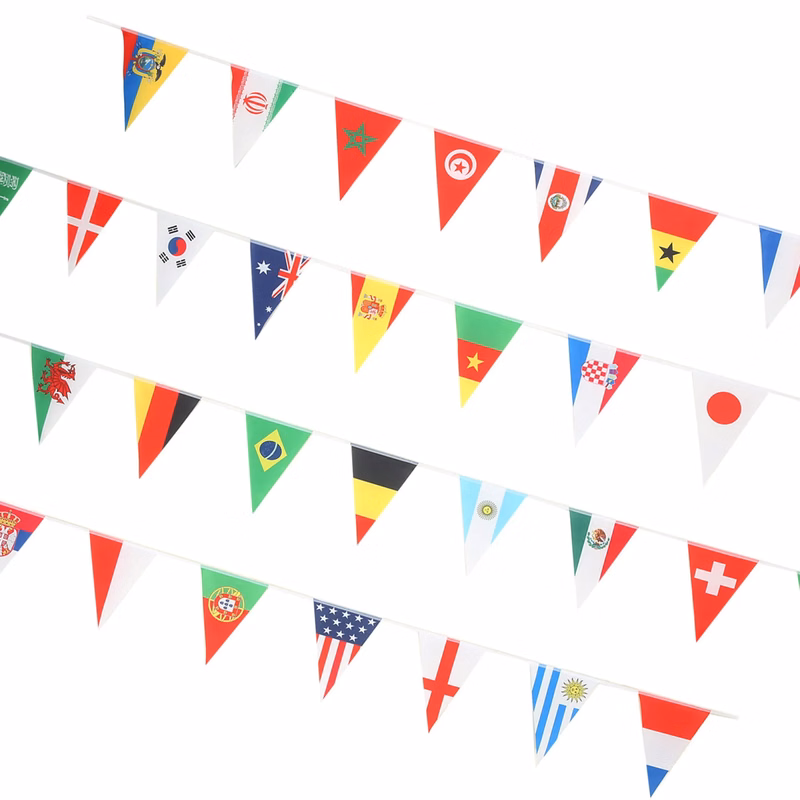 32ft Multicolor Polyester Pennant Banner