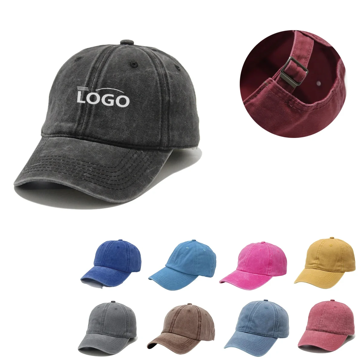 MOQ50 Vintage Denim Duckbill Cap 1