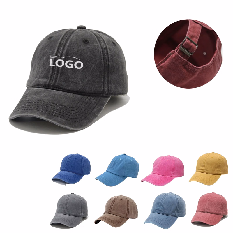 MOQ50 Vintage Denim Duckbill Cap