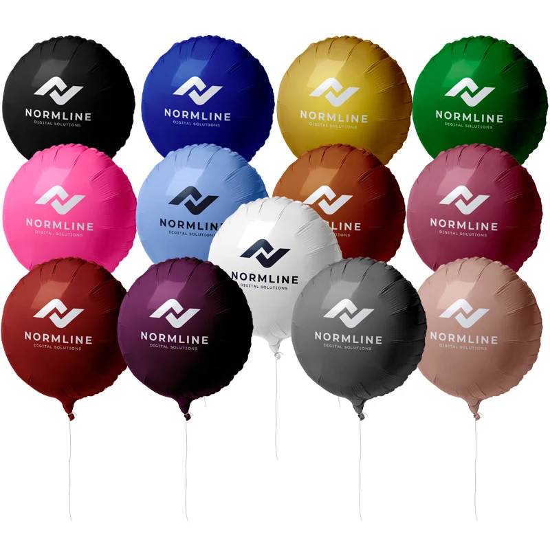 18" Circular Mylar Balloon 1 COLOR 1 SIDE 1
