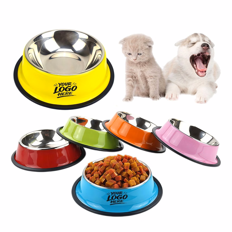 34oz Steel Pet Feeding Bowl Anti Spill Non Slip Design