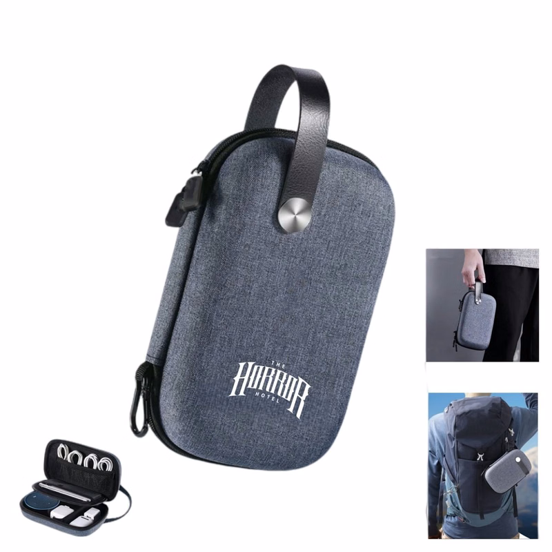 Premium Electronic Pouch Gadget Bag with PU Handle