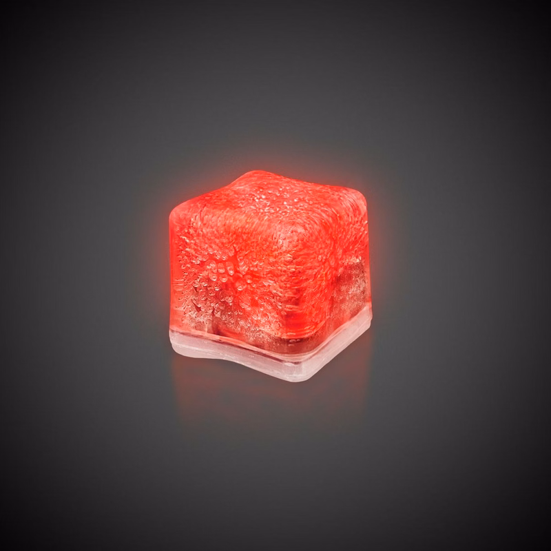 Red Light Up Premium LitedIce Brand Ice Cube (Blank)