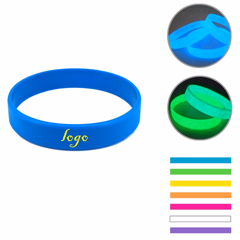 MOQ50 Glowing Silicone Wristbands
