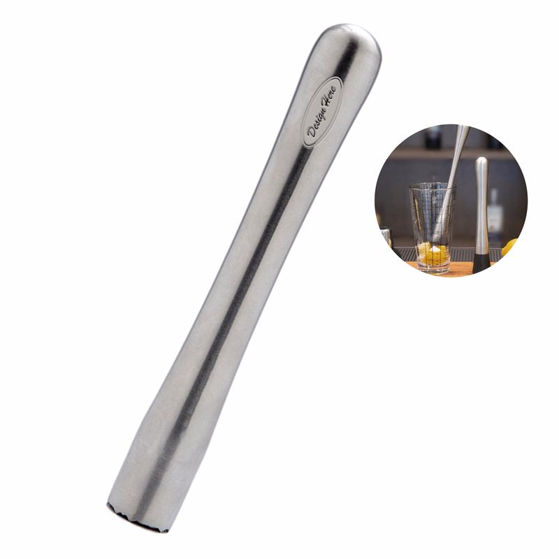 7.28" Stainless Steel Cocktail Muddler Tool