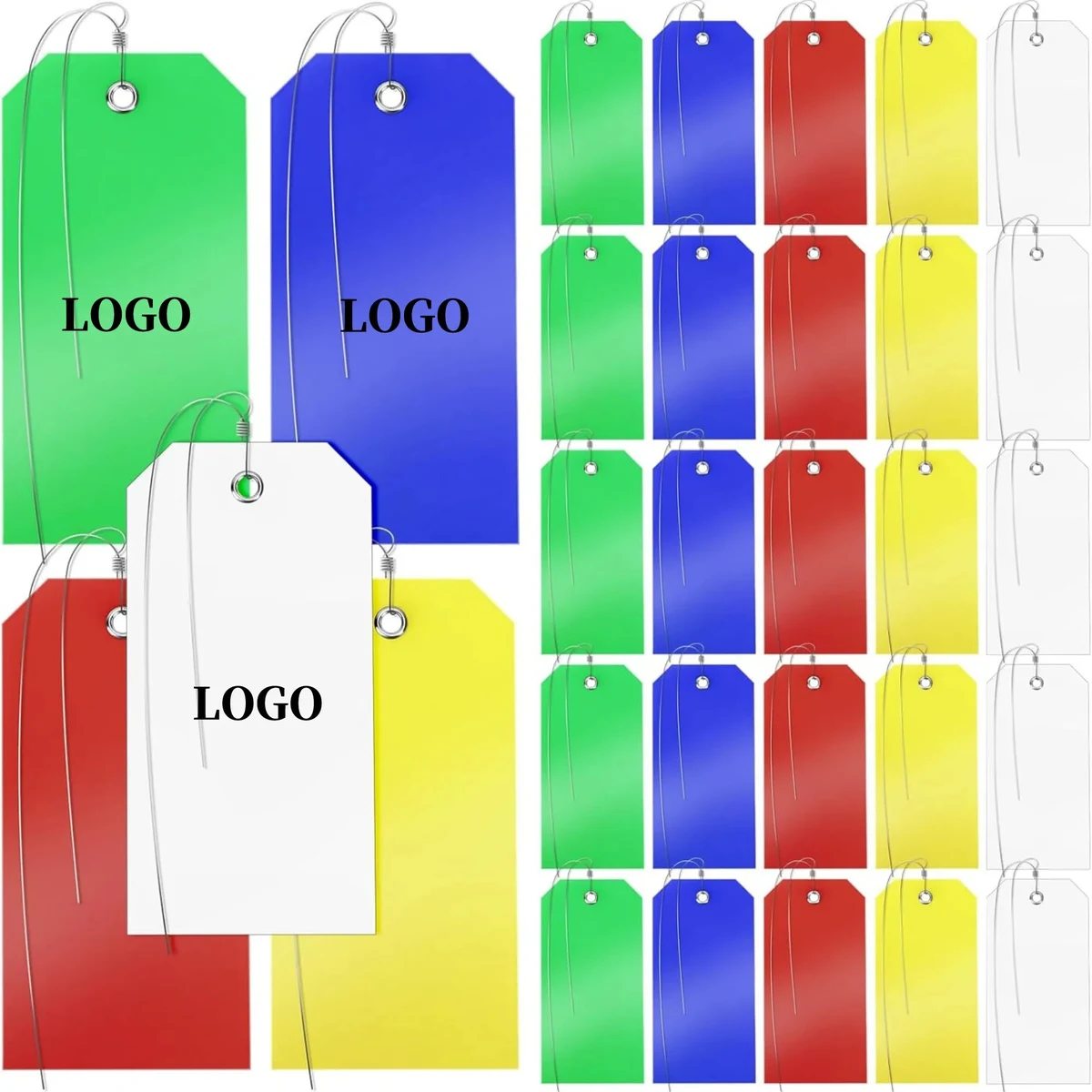 Plastic Shipping Waterproof Tags With Wire 1