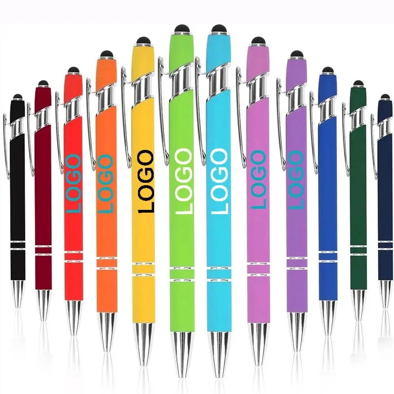Promotional Soft Rubber Incline Stylus Metal Pen 1