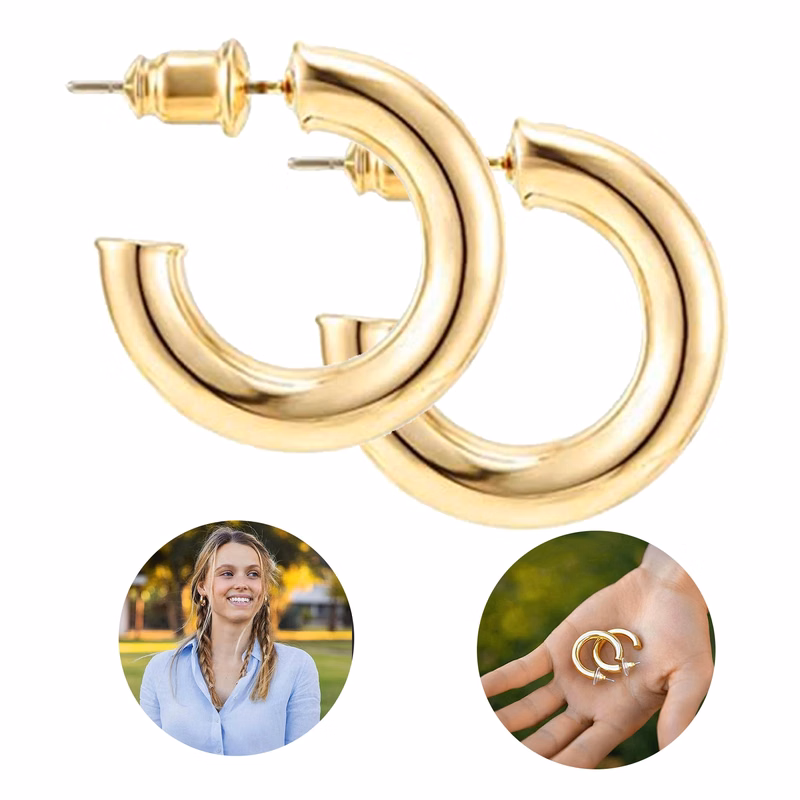 14K Gold Hoop Earrings