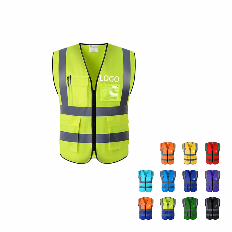 Multi-Pocket Unisex Reflective Jacket Safety Vest