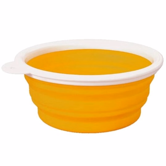 Pet silicone bowl with white frame