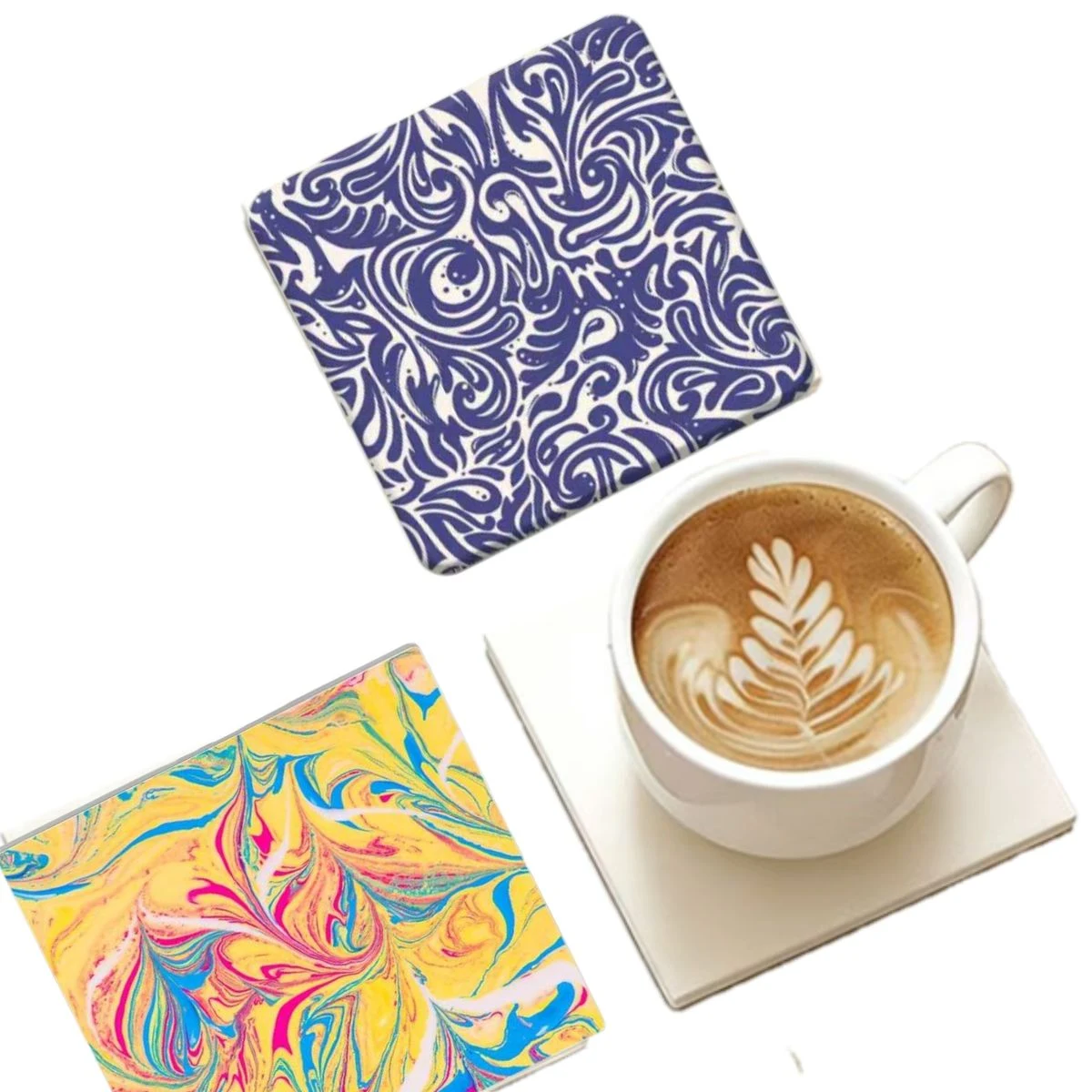 Customizable Square Ceramic Coasters 1