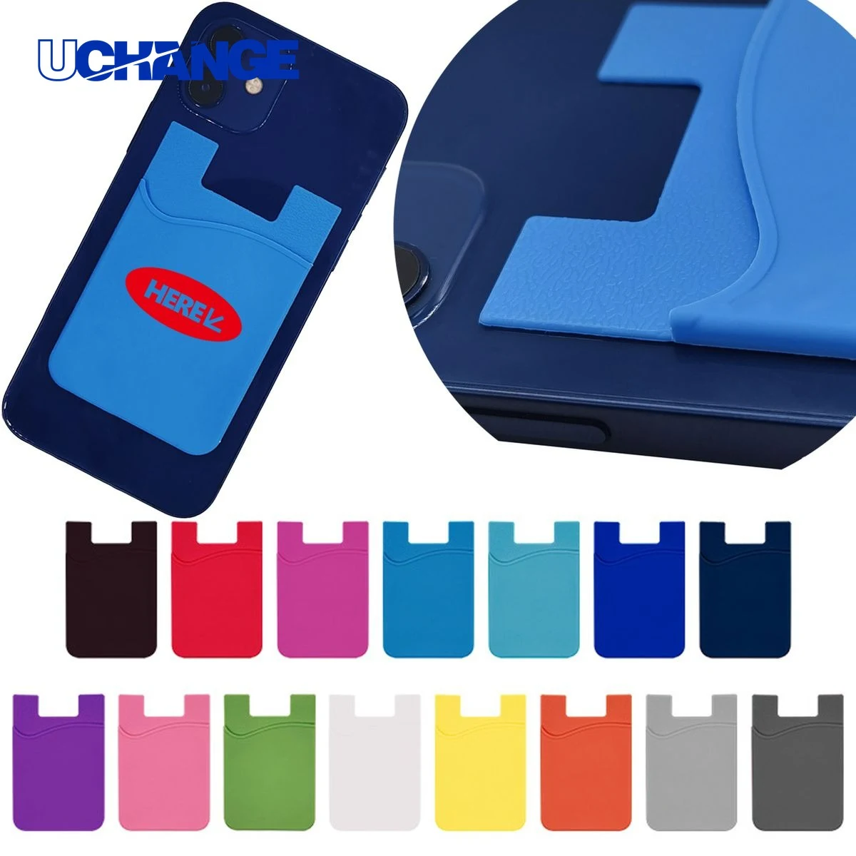 Silicone Adhesive Phone Card Holder Wallet 1