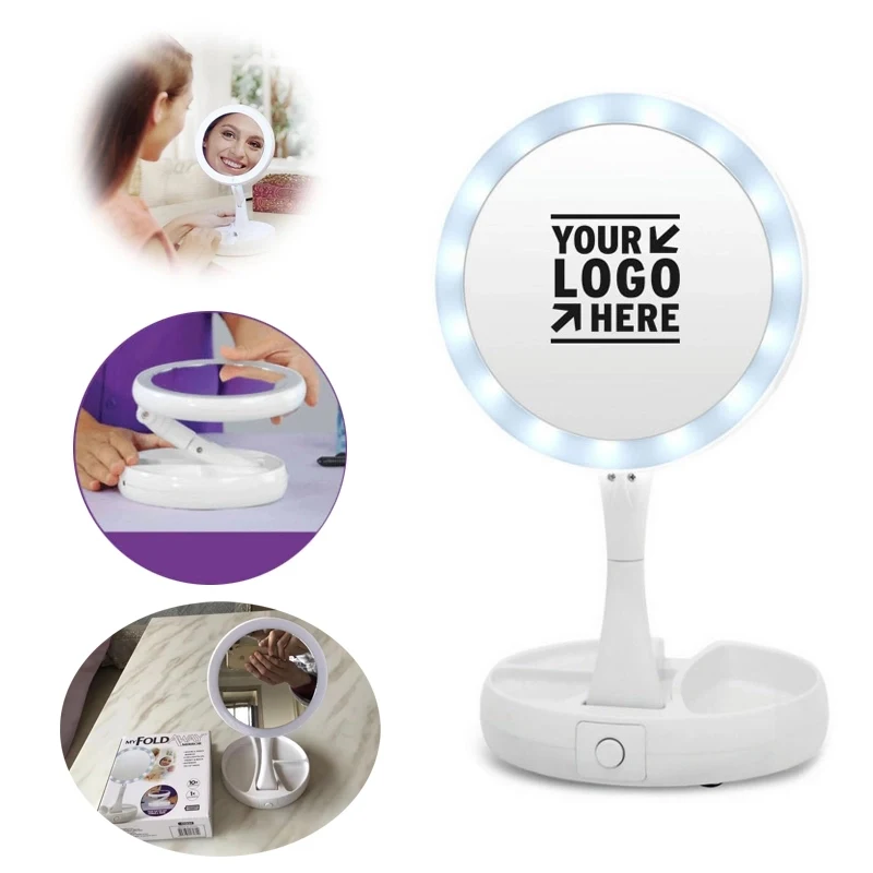 LED Lighted Folding Vanity/Travel Mirror 1