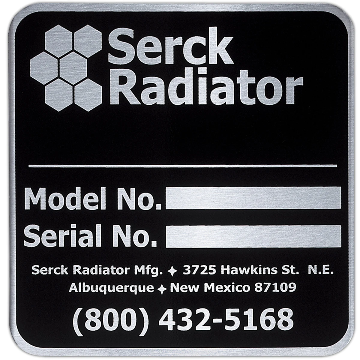Metal Plates & Signage: 9-12 sq. in. 1
