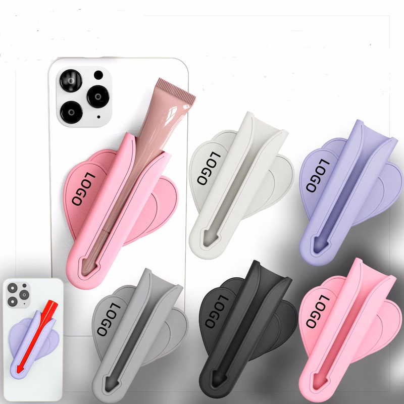 Silicone Lip Clip Stick-on Phone Case