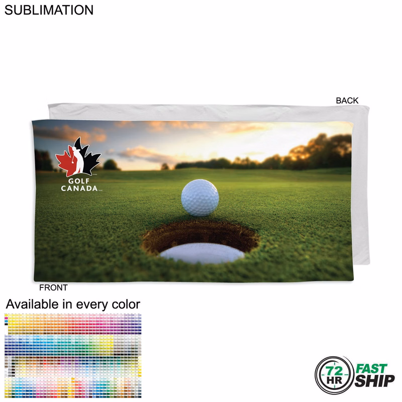 72 Hr Fast Ship - Golf Caddie Towel, Extra Large, in Plush Velour Terry , 24"x48", Sublimated