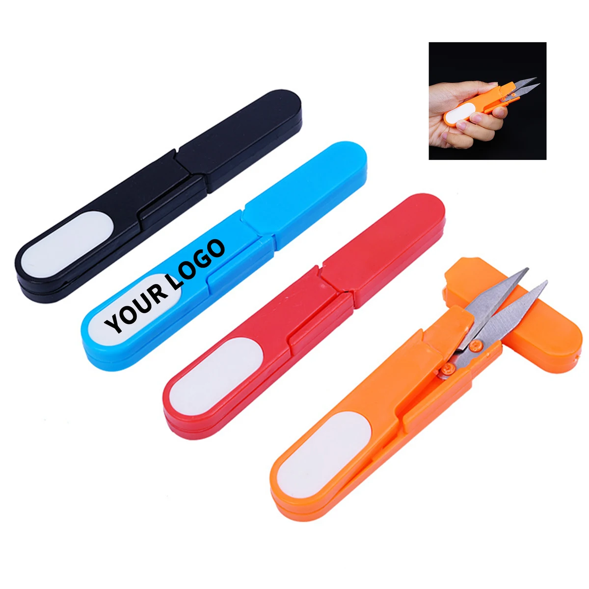 Compact Mini U Shape Metal Scissor With Cover 1