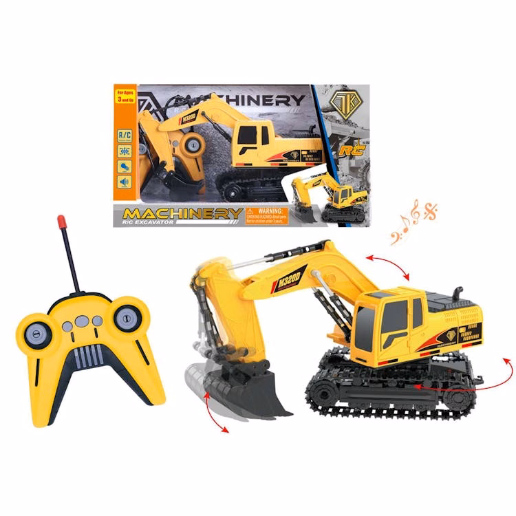 Remote Control Construction Excavator Rotating Trucks 10.6"