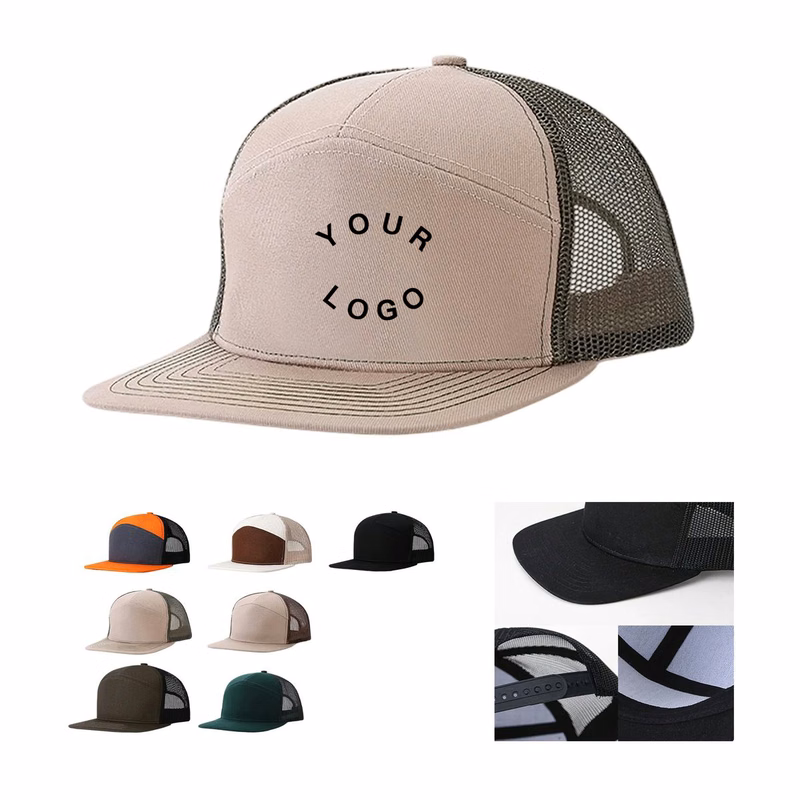 Cotton Snapback Cap with Flat Visor for Adults