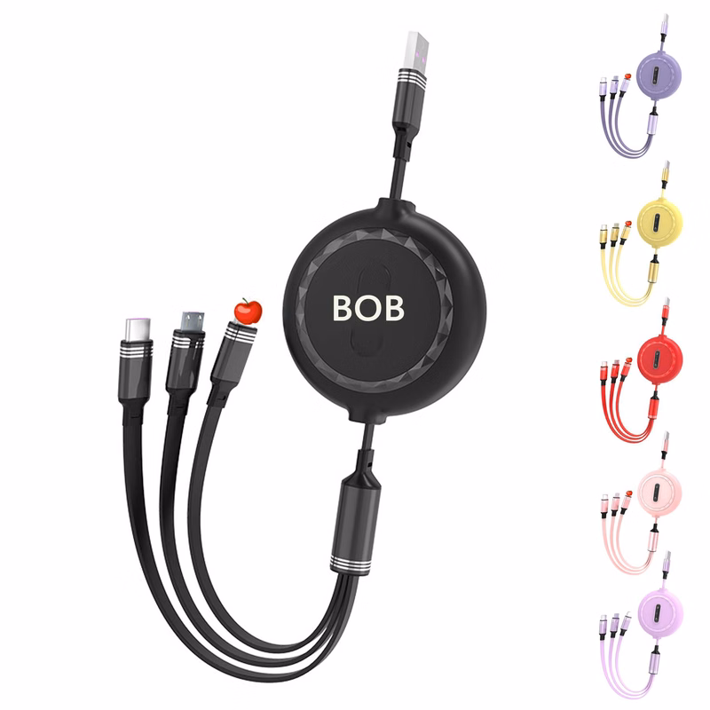 Telescopic 3 in 1 Charging Data Cable