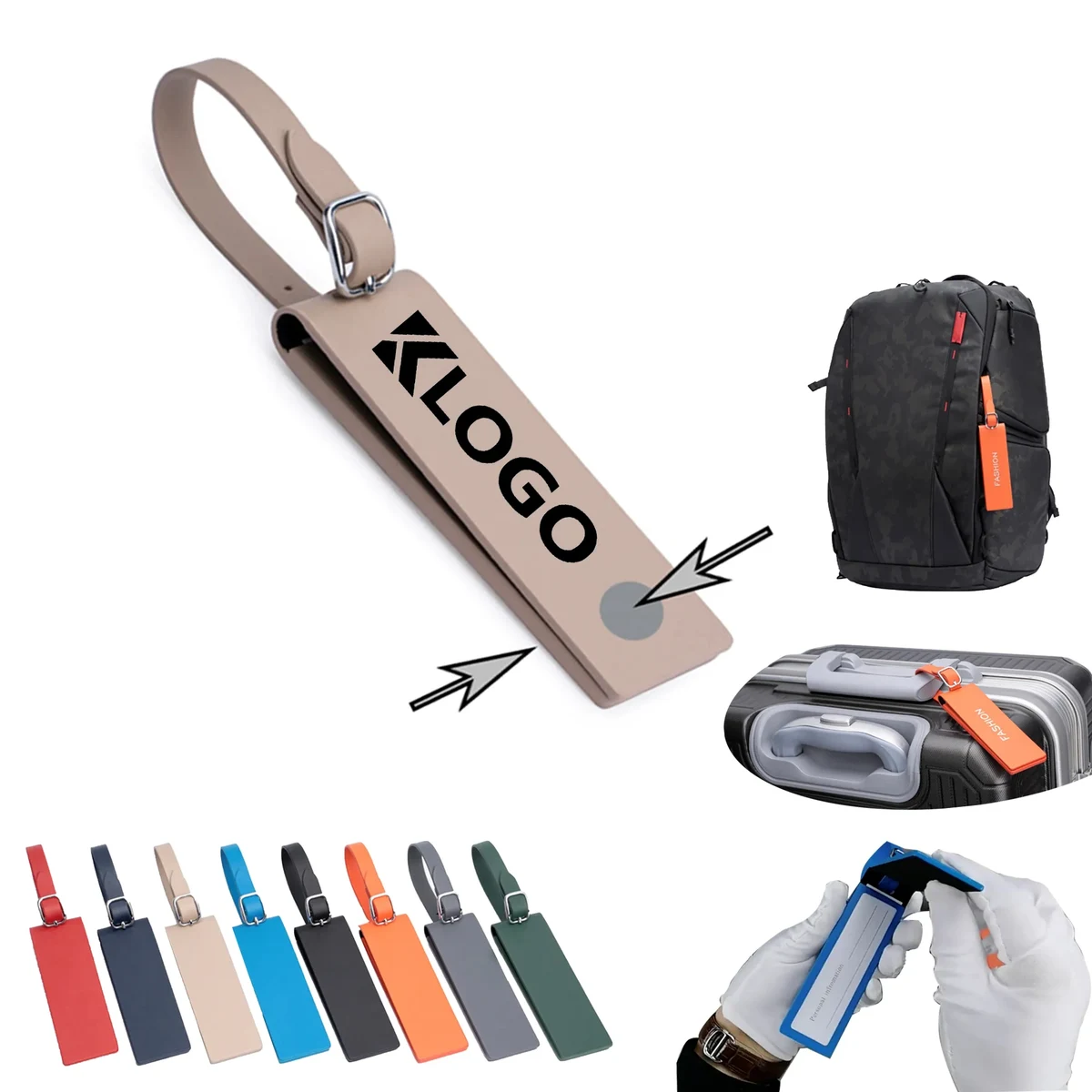 Magnet PU Luggage Tag MOQ50 1