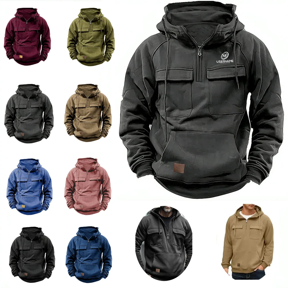 Custom Workwear Pullover Sweatshirt Men's Tactical Hoodie 1