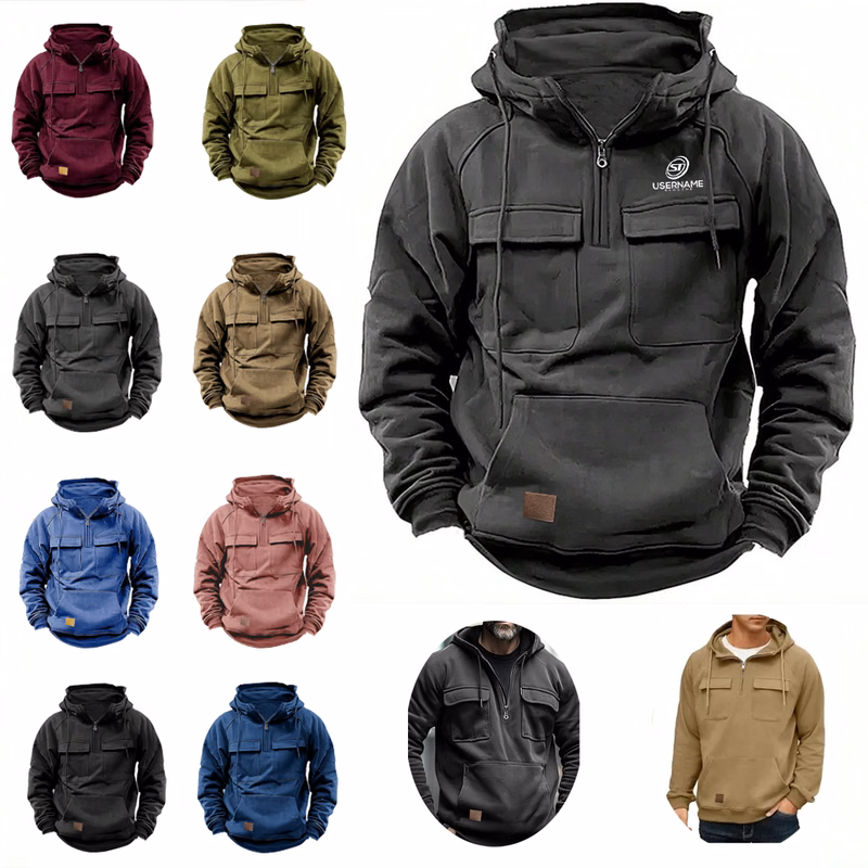 Custom Workwear Pullover Sweatshirt Men's Tactical Hoodie