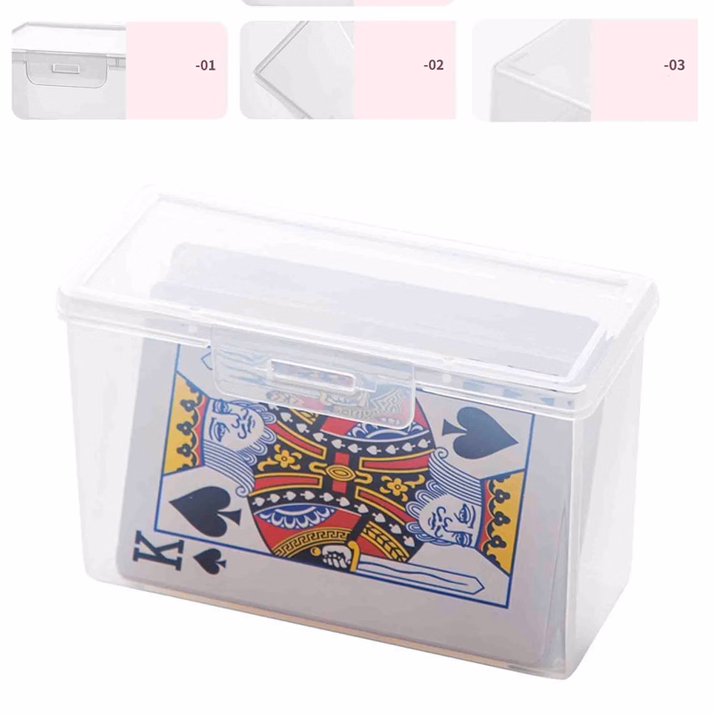 Double Clear Poker Playing Card Box