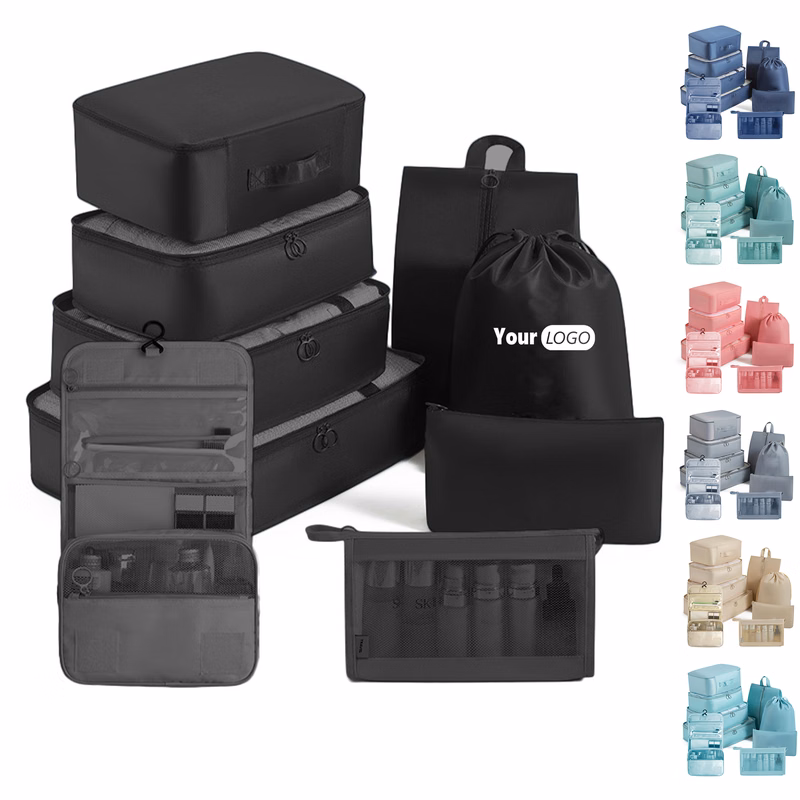 Packing Cubes - 9 PCS Travel Luggage Organizers Set