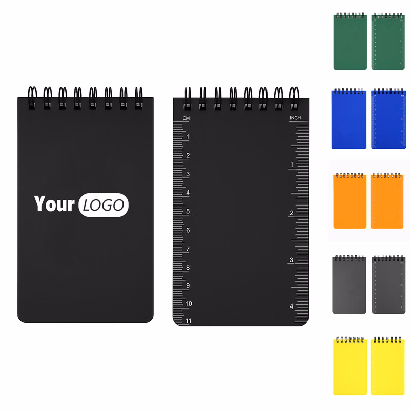 Spiral Memo Notebook With Ruler Cover