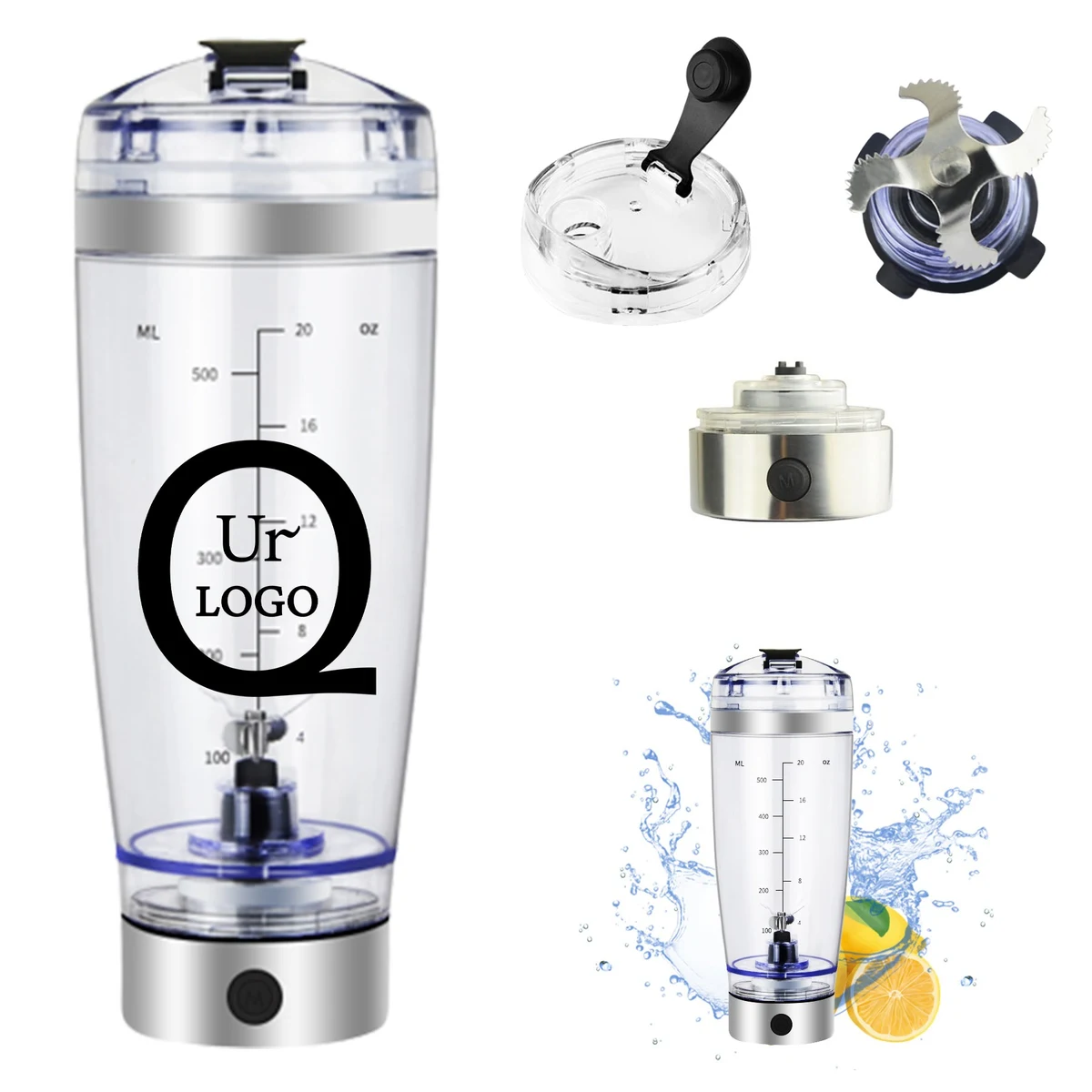 20.3Oz Electric Protein Shaker Bottle 1
