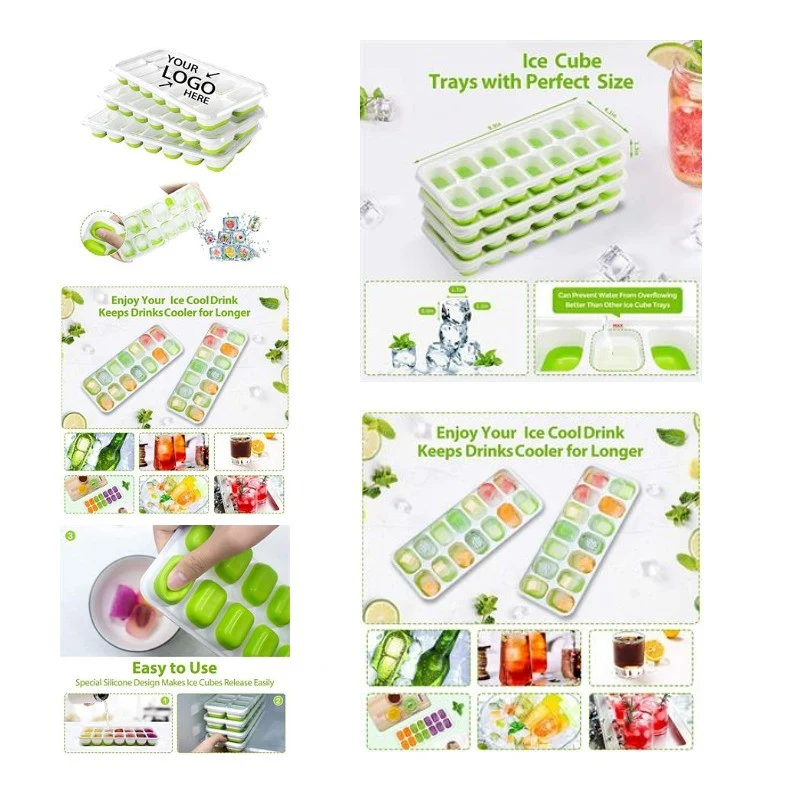 Flexible Silicone Ice Cube Tray 1