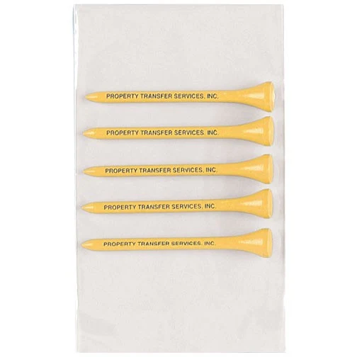 Pro Elite Poly Bag Pack w/ 5 Tiger Golf Tees (2 3/4") 1