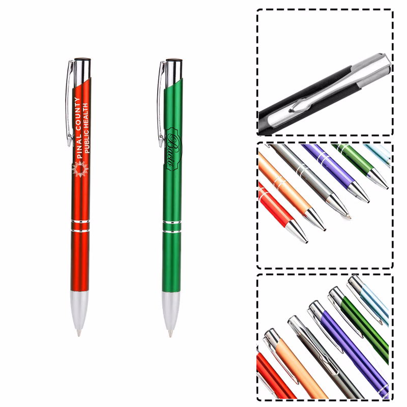 " Slim Aluminum Comfort Grip Ballpoint Promotional Pen"