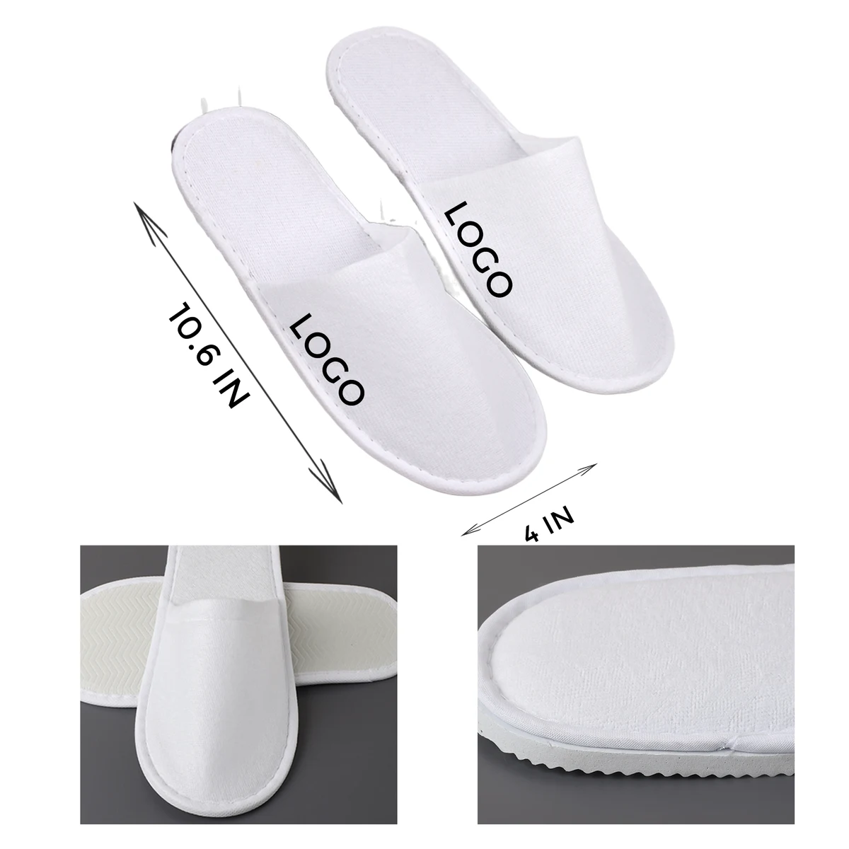 Comfort Focused Hotel Brushed Fabric Slippers 1