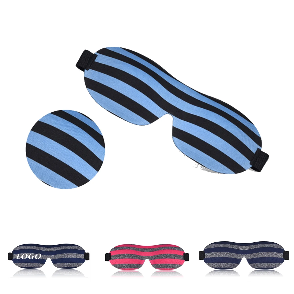 Stripe Blindfold Eye Mask MOQ 20PCS 1
