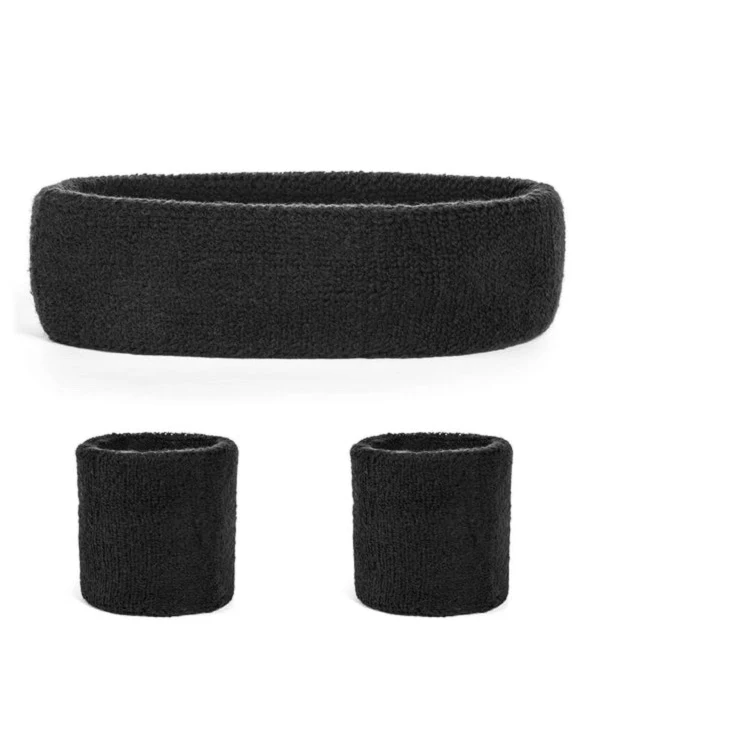 1 Headband And 2 Wristbands Set with Embroidery Logo 1