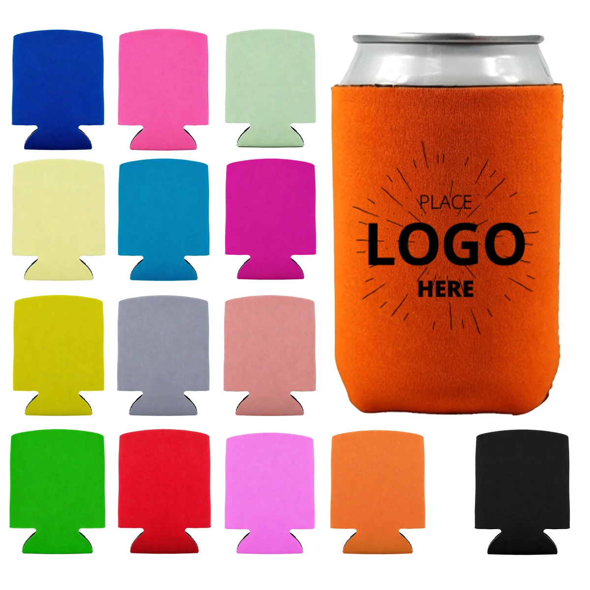 Foldable Neoprene Can Cooler with Custom Logo 1