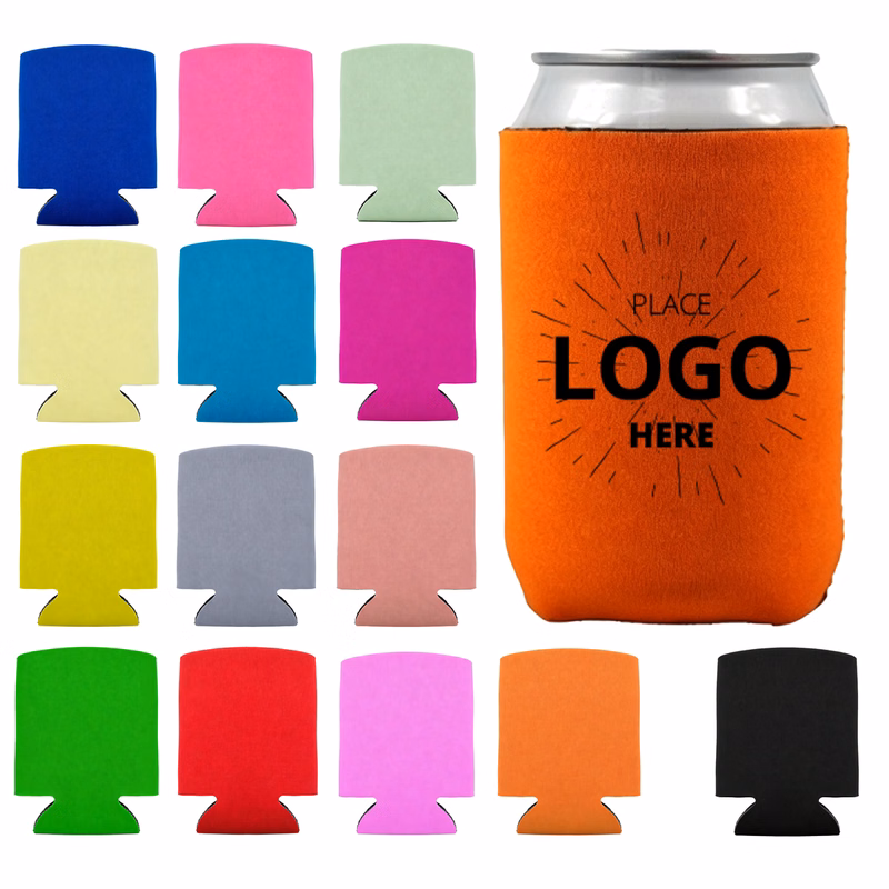 Foldable Neoprene Can Cooler with Custom Logo