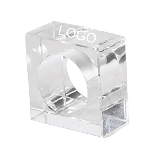 Crystal Napkin Ring-Square 1