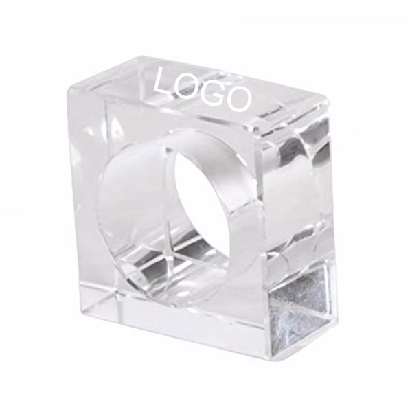Crystal Napkin Ring-Square