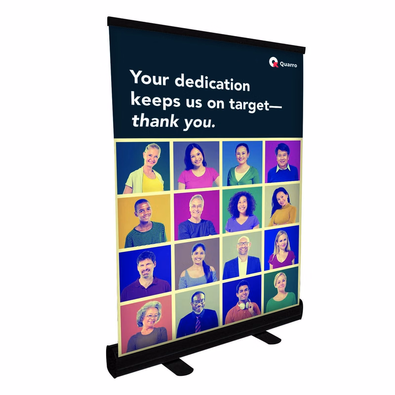 24" Economy Tabletop Retractor Kit (No-Curl Hybrid Media)