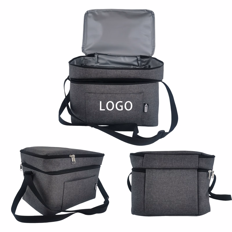 300D Oxford Cloth Double Layer PEVA Zipper Cooler Bag
