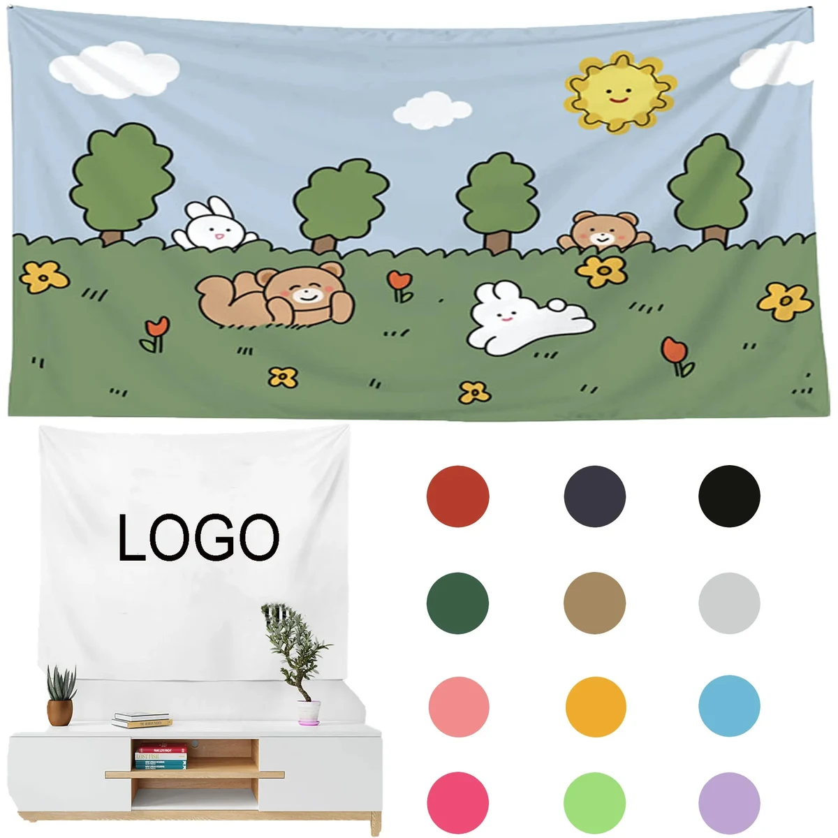 Spot Full Color Camping Wall Tapestry 1