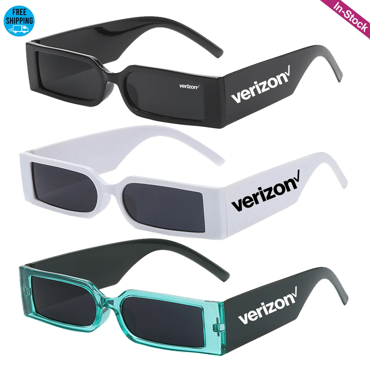 Wide Rectangle Sunglasses 1