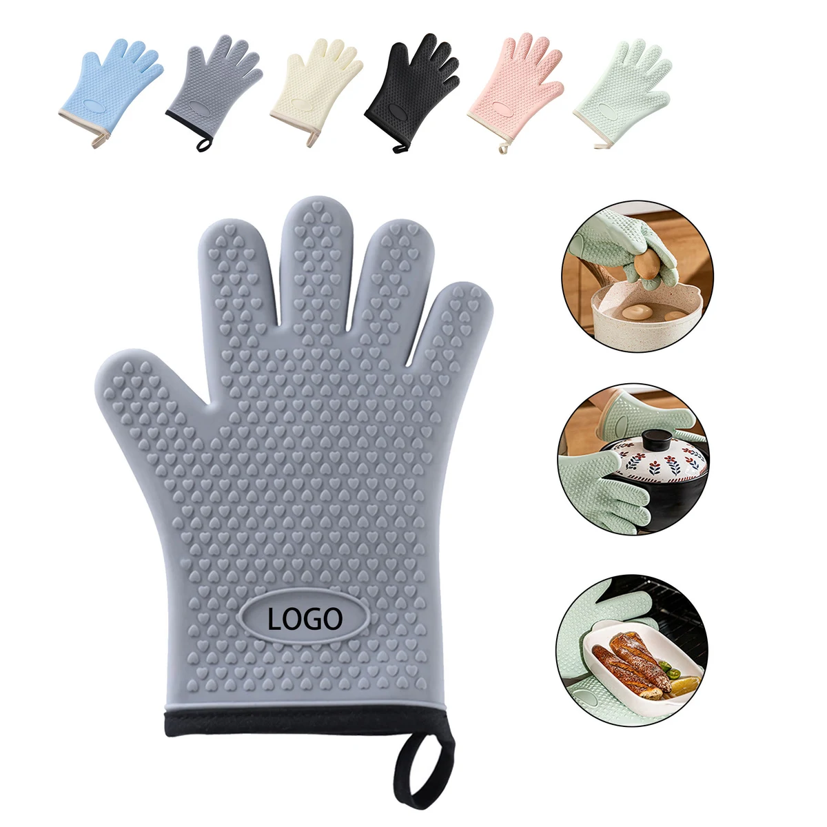 Heat-Resistant Silicone Oven Glove 1